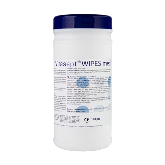 تصویر  دستمال مرطوب ضد عفونی کننده پایه الکلی|VITASEPT® WIPES